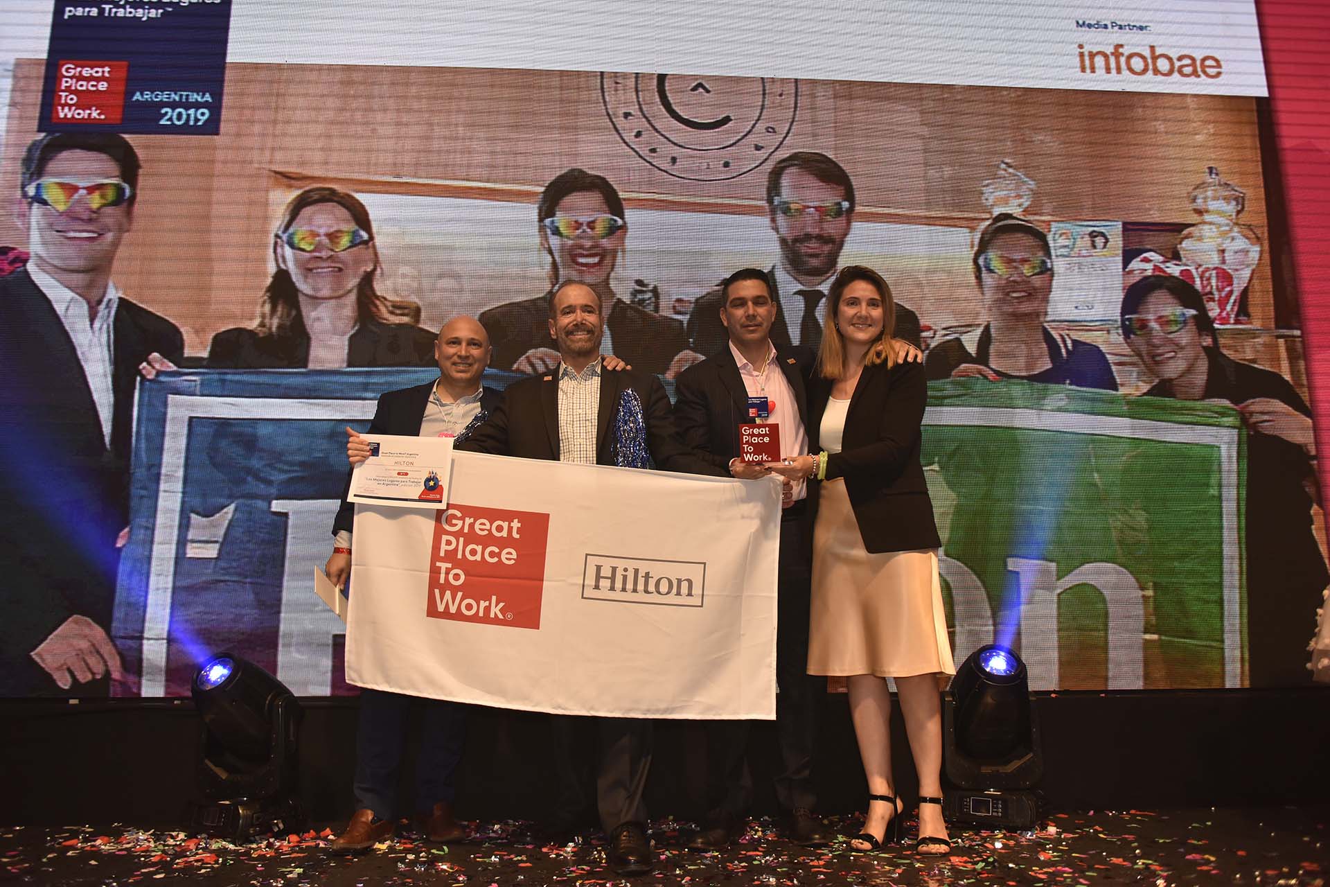 El equipo del Hilton Argentina participó por primera vez del ranking y se posicionó como el mejor lugar para trabajar en la categoría de 251 empleados a 1000 colaboradores